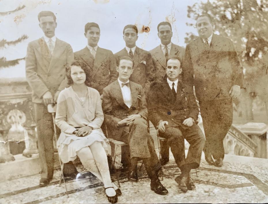 Família Borriello, no dia do casamento de Attilio, com Anna da Cunha Borriello